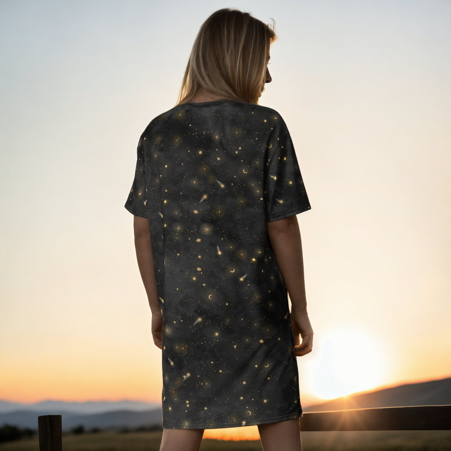 GOLDEN GODDESS T-shirt Dress